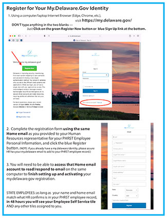 Register MyDel for Employee Self Service